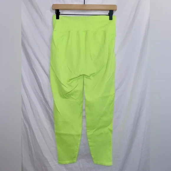 Good American Rib Seamless 7/8 Leggings in Lemon Lime size 5/6 - Picture 6 of 6